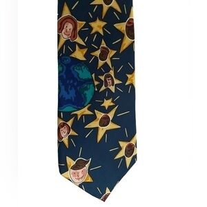 Vintage save the children men’s silk necktie